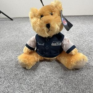 Seattle Seahawks Coach Plush Bear Stuffed Animal One Size Brown NFL Good Stuff